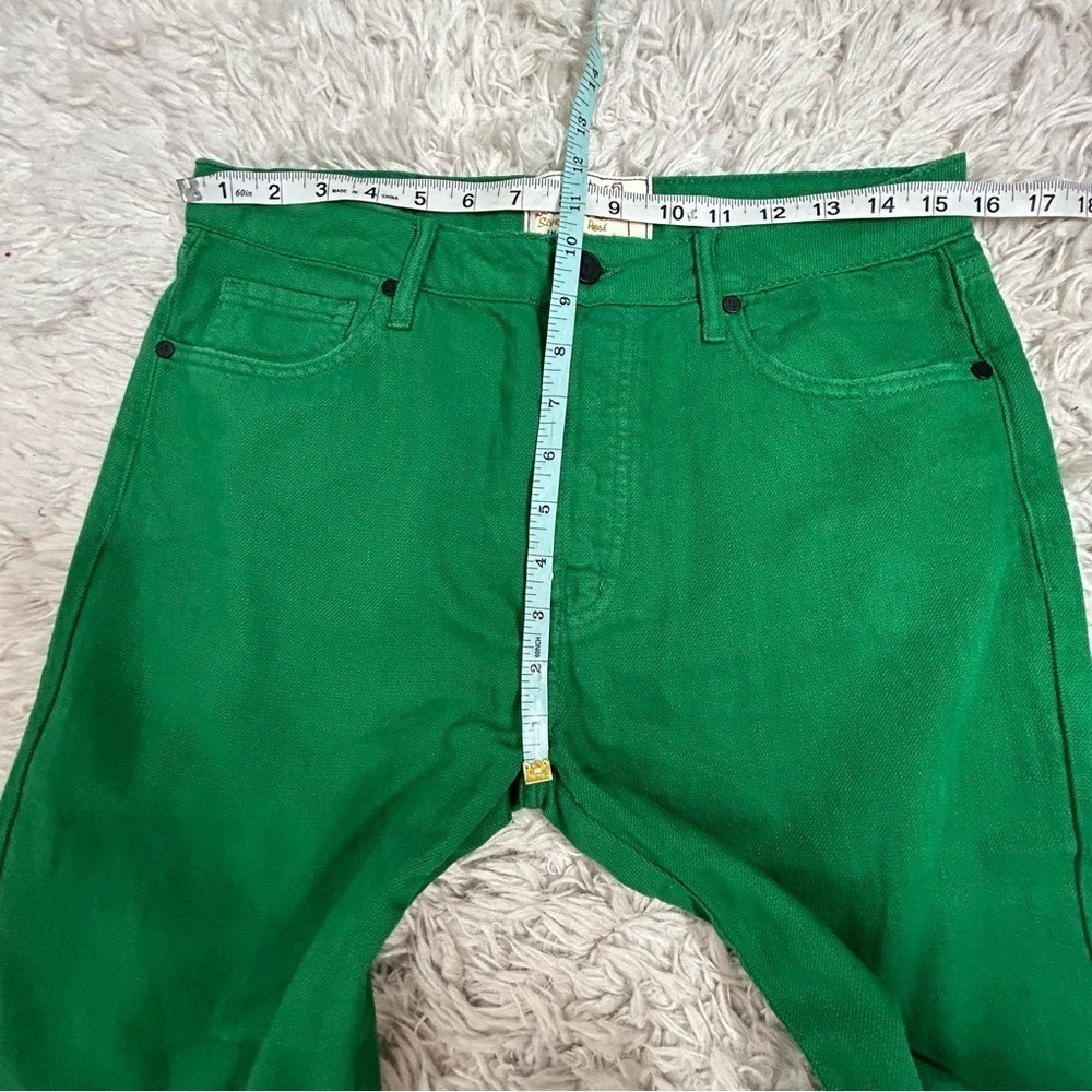 Sandrine Rose x Free People Womens Kelly Sapin Green Jean Straight Fit Size 29 - Picture 15 of 16